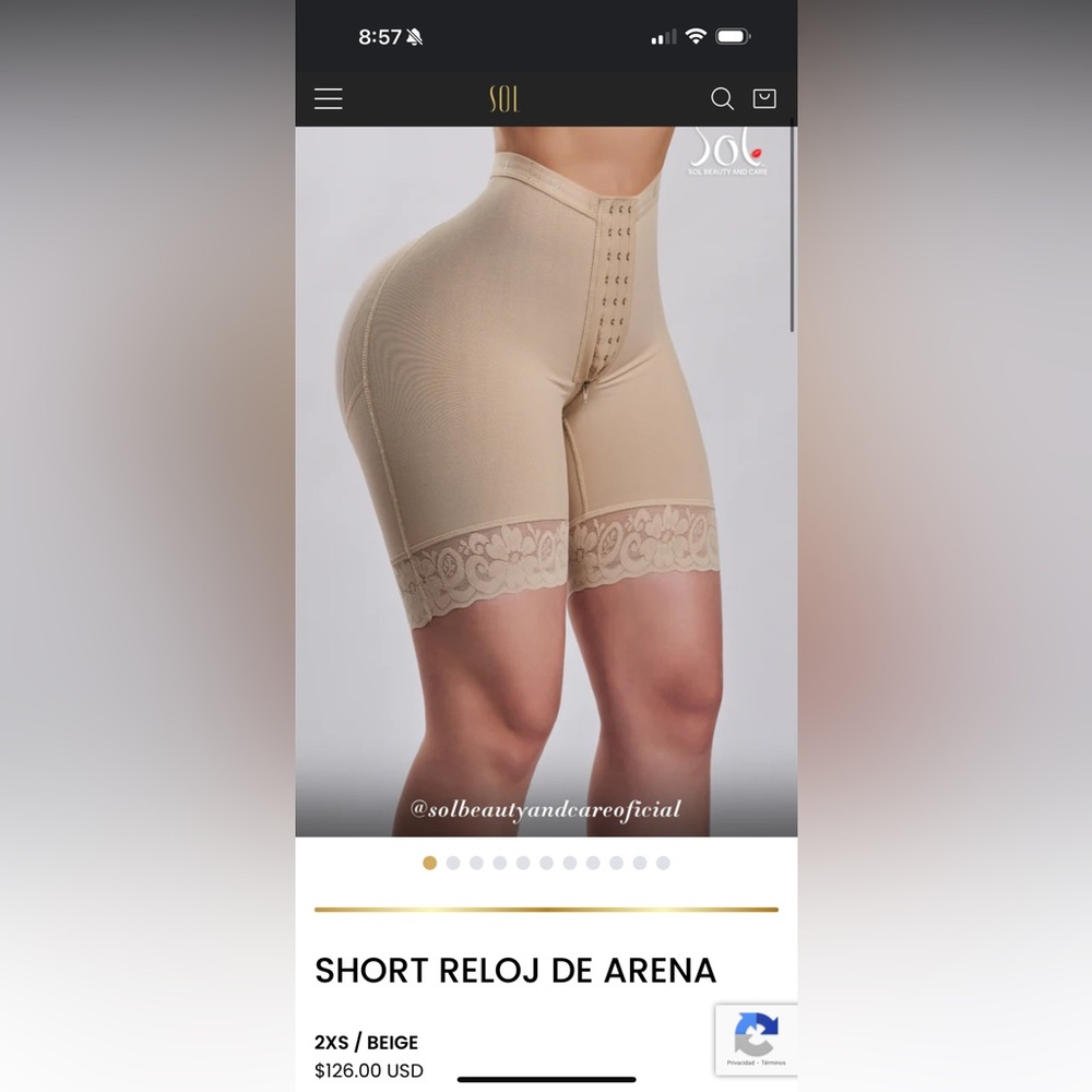 Short levanta gluteo solbeautyandcare